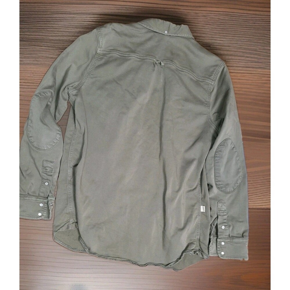 &SONS Sunday Shirt Army Green Men's XL Heritage Workwear Utility Snap Overshirt - Picture 2 of 16